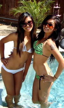 Perky titted teen lesbians
